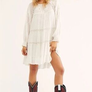 Free People White Mini Dress